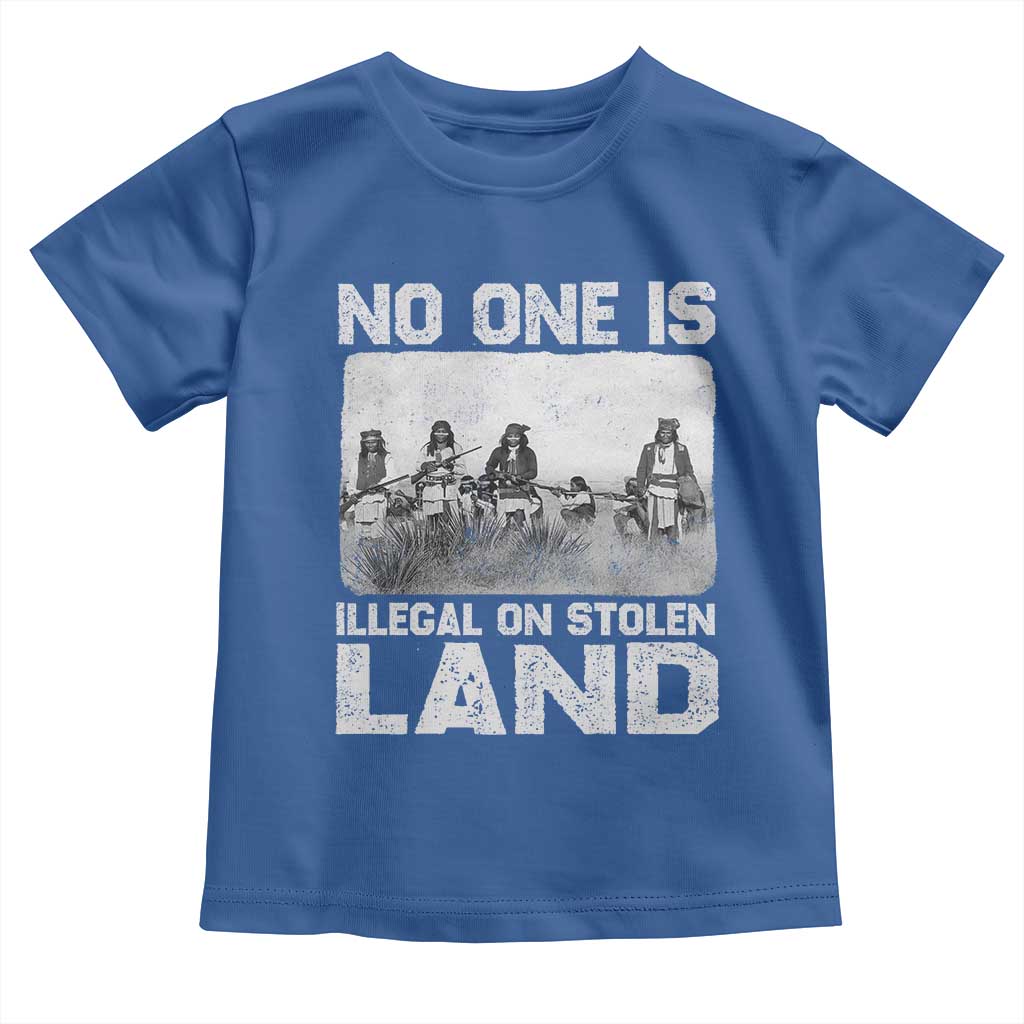 No One Is Illegal On Stolen Land Toddler T Shirt Native Tribe Indigenous People - Wonder Print Shop