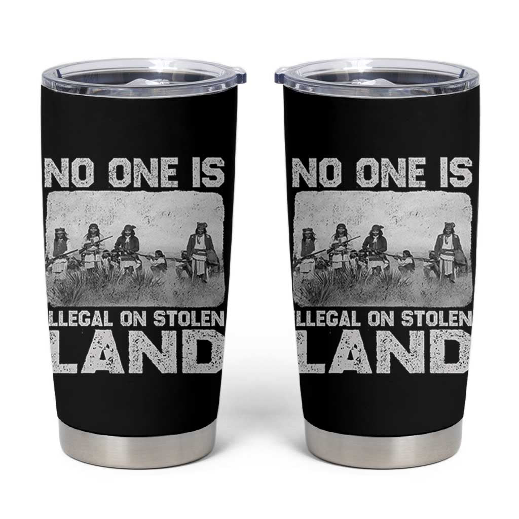 No One Is Illegal On Stolen Land Tumbler Cup Native Tribe Indigenous People - Wonder Print Shop