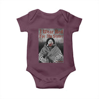 Stop MMIW Baby Onesie I Wear Red For My Sister Native American - Wonder Print Shop