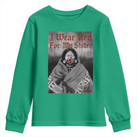 Stop MMIW Youth Sweatshirt I Wear Red For My Sister Native American - Wonder Print Shop