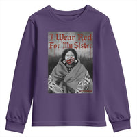 Stop MMIW Youth Sweatshirt I Wear Red For My Sister Native American - Wonder Print Shop