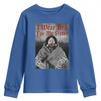 Stop MMIW Youth Sweatshirt I Wear Red For My Sister Native American - Wonder Print Shop