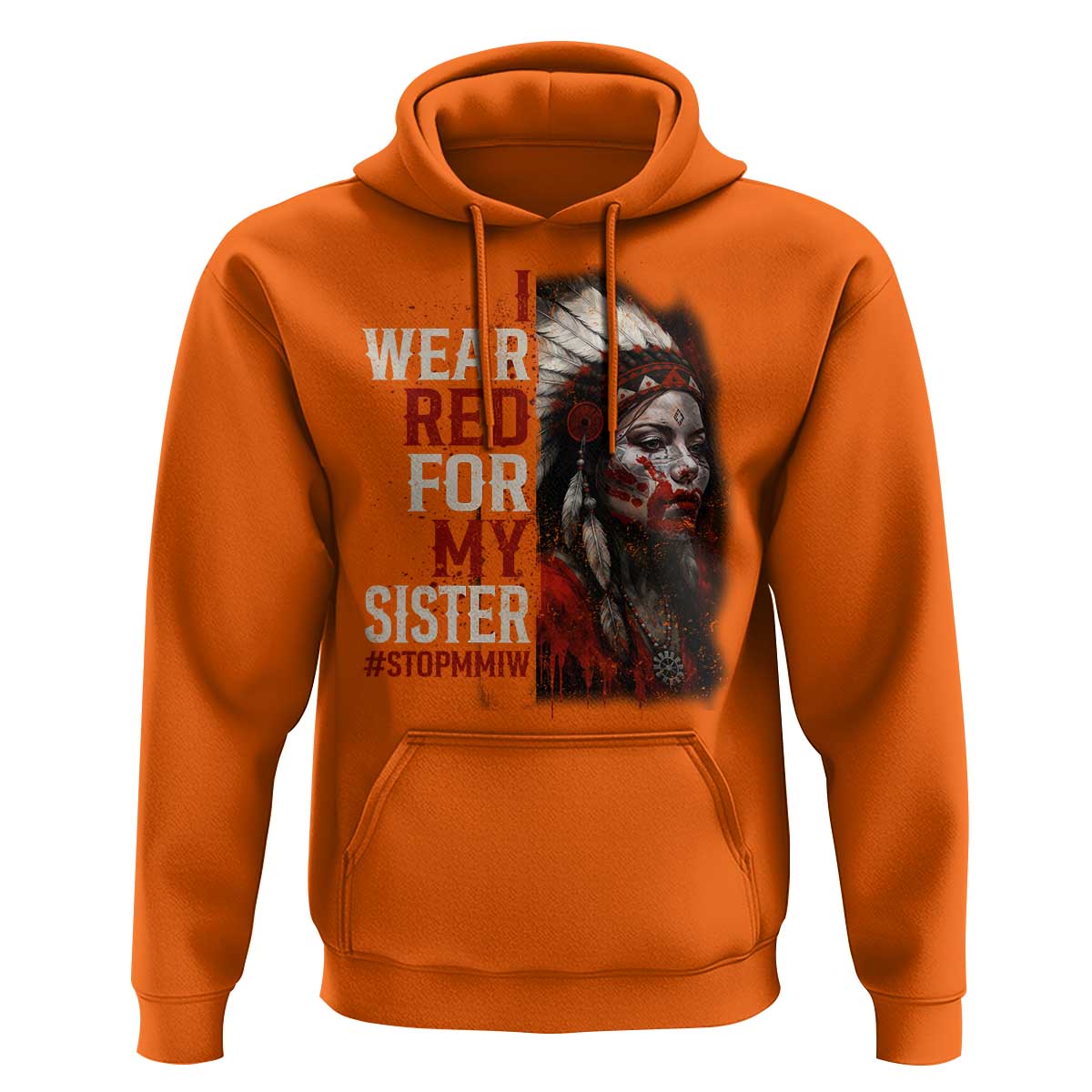 MMIW Hoodie I Wear Red For My Sister Native American Stop MMIW - Wonder Print Shop