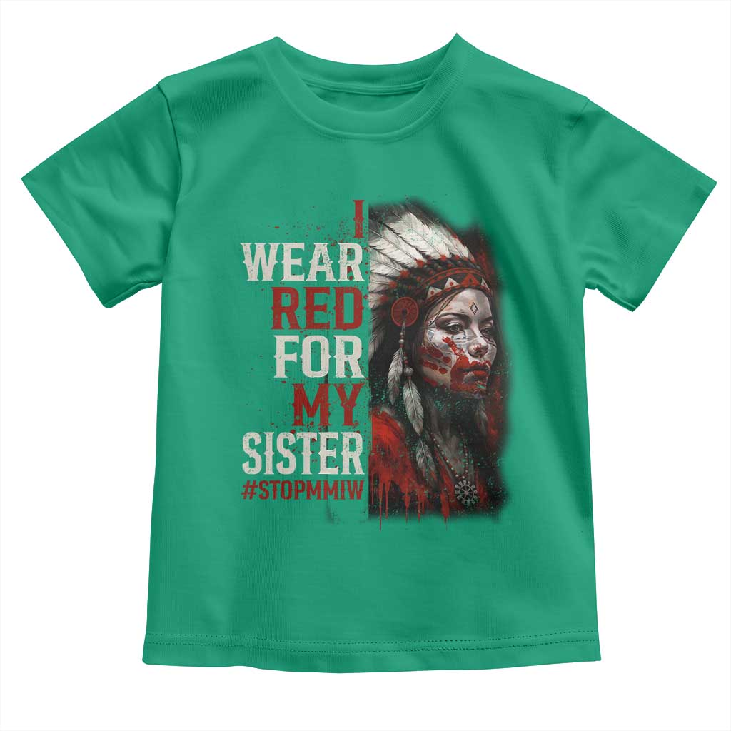 MMIW Toddler T Shirt I Wear Red For My Sister Native American Stop MMIW - Wonder Print Shop