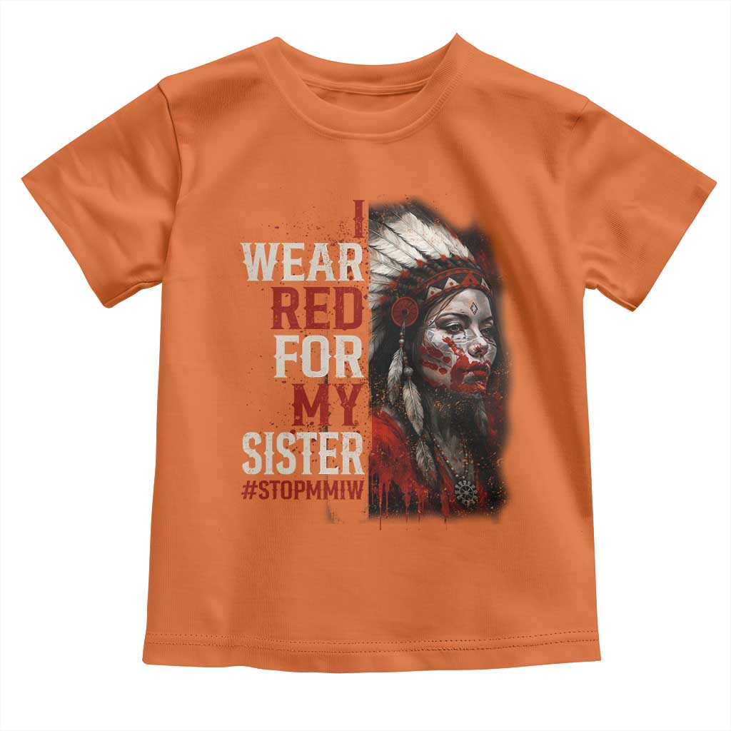 MMIW Toddler T Shirt I Wear Red For My Sister Native American Stop MMIW - Wonder Print Shop