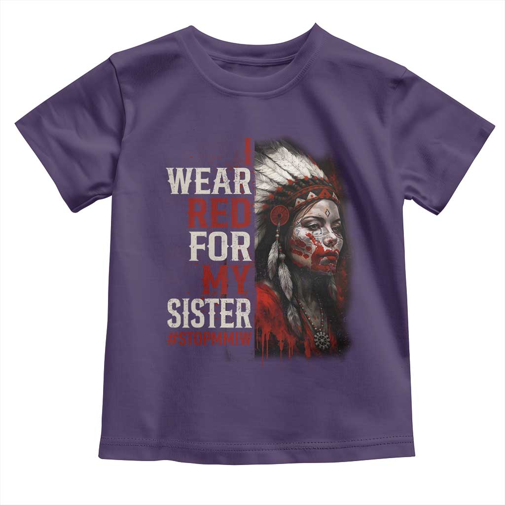 MMIW Toddler T Shirt I Wear Red For My Sister Native American Stop MMIW - Wonder Print Shop