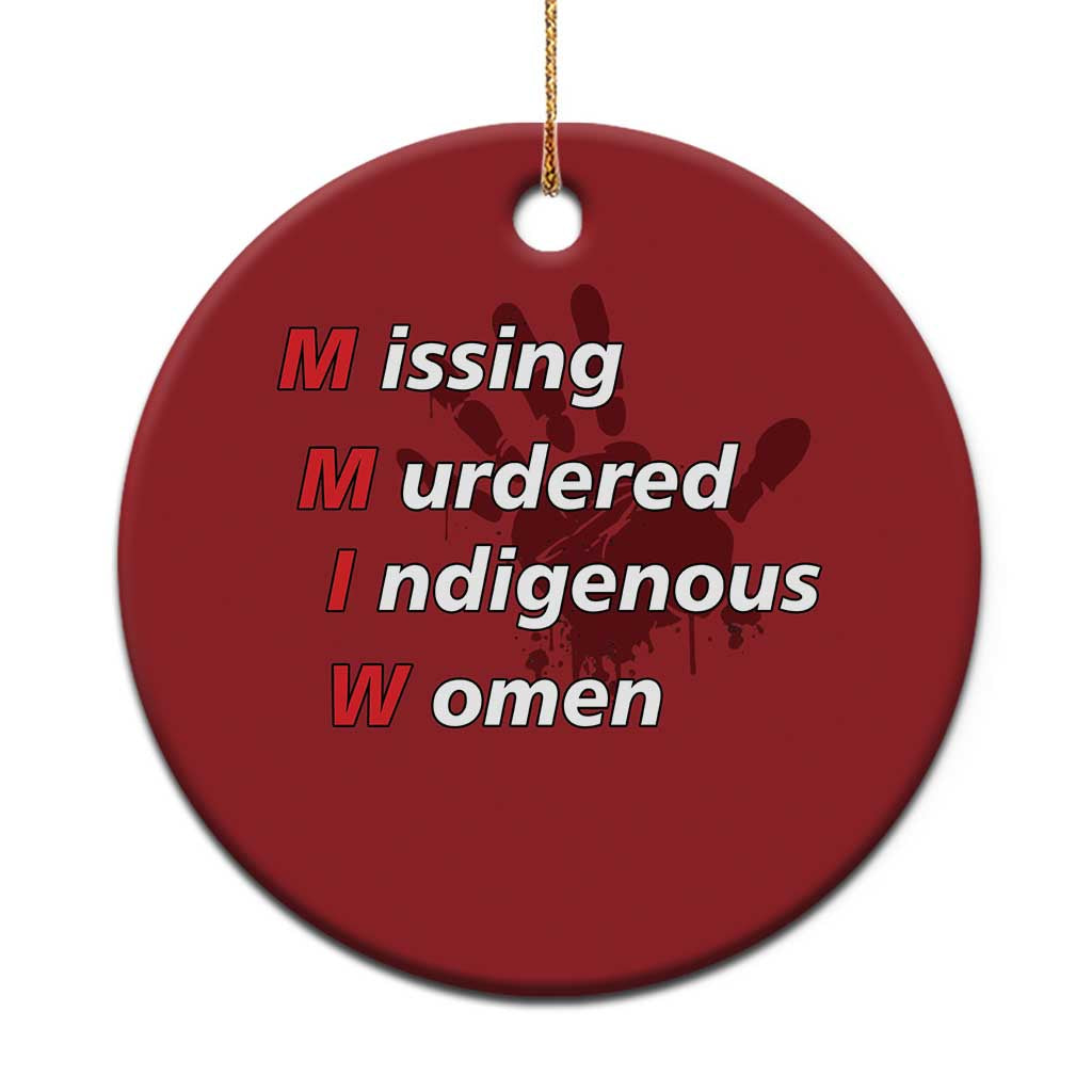 MMIW Christmas Ornament Missing Murdered Indigenous Women Red Hand - Wonder Print Shop