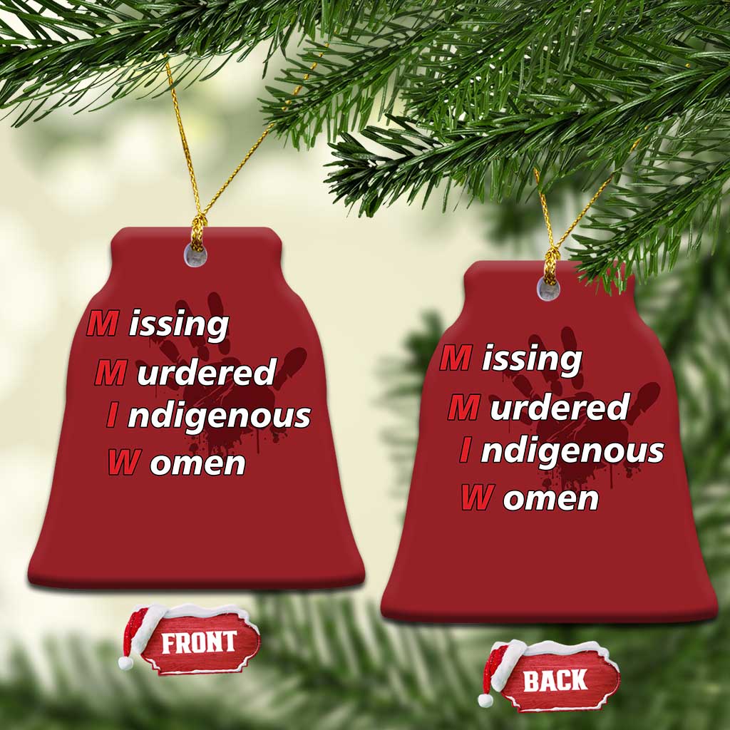 MMIW Christmas Ornament Missing Murdered Indigenous Women Red Hand - Wonder Print Shop