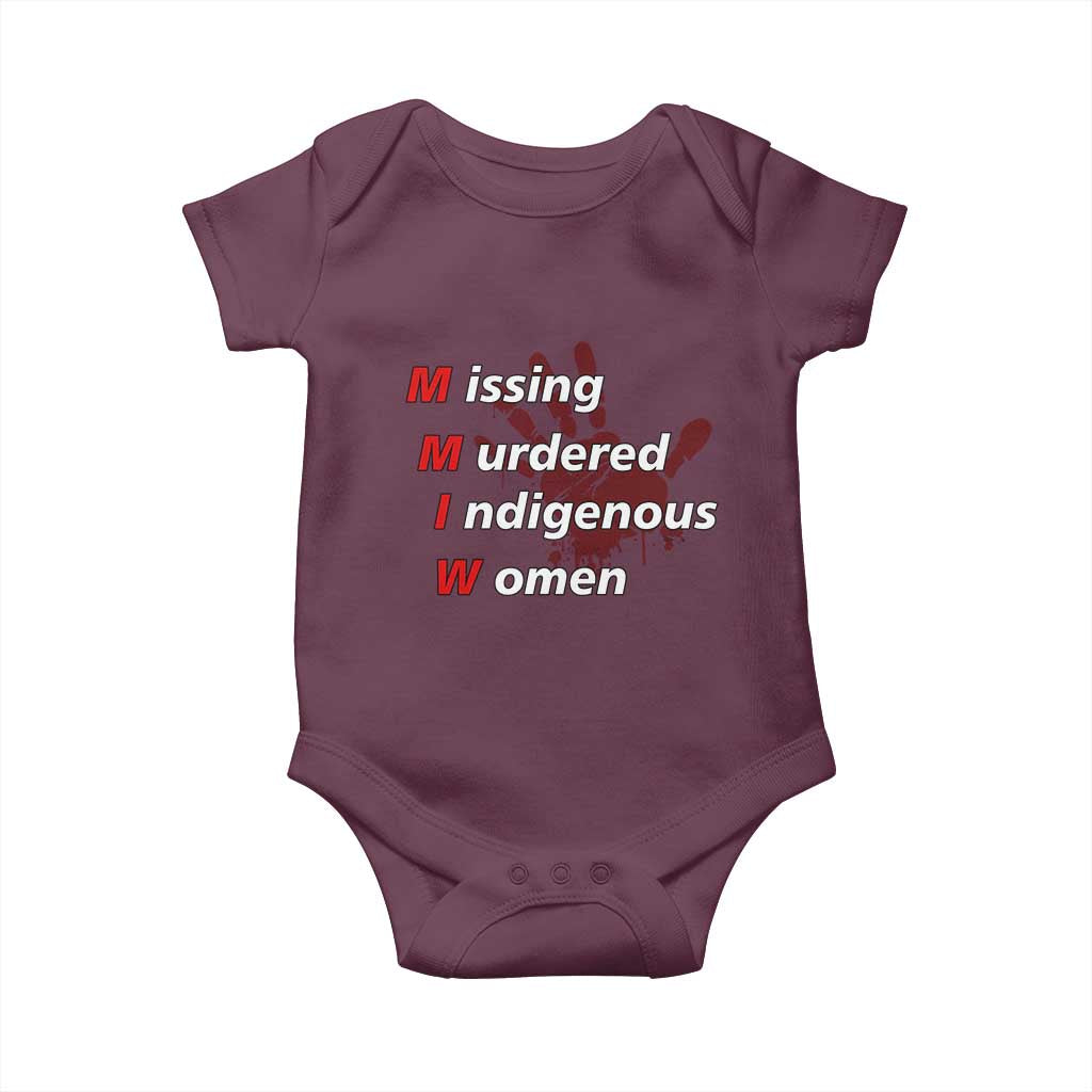 MMIW Baby Onesie Missing Murdered Indigenous Women Red Hand - Wonder Print Shop