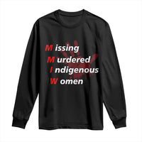MMIW Long Sleeve Shirt Missing Murdered Indigenous Women Red Hand - Wonder Print Shop