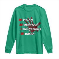 MMIW Long Sleeve Shirt Missing Murdered Indigenous Women Red Hand - Wonder Print Shop