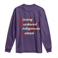 MMIW Long Sleeve Shirt Missing Murdered Indigenous Women Red Hand - Wonder Print Shop