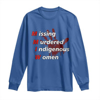 MMIW Long Sleeve Shirt Missing Murdered Indigenous Women Red Hand - Wonder Print Shop