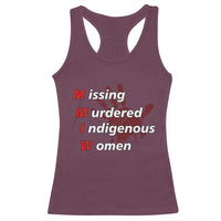 MMIW Racerback Tank Top Missing Murdered Indigenous Women Red Hand - Wonder Print Shop