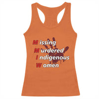 MMIW Racerback Tank Top Missing Murdered Indigenous Women Red Hand - Wonder Print Shop