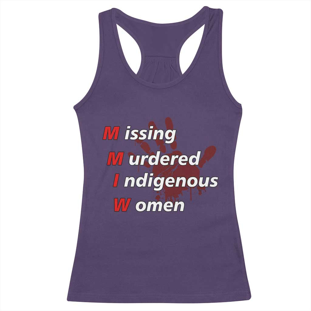 MMIW Racerback Tank Top Missing Murdered Indigenous Women Red Hand - Wonder Print Shop