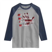 MMIW Raglan Shirt Missing Murdered Indigenous Women Red Hand - Wonder Print Shop