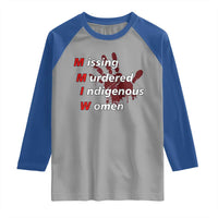 MMIW Raglan Shirt Missing Murdered Indigenous Women Red Hand - Wonder Print Shop