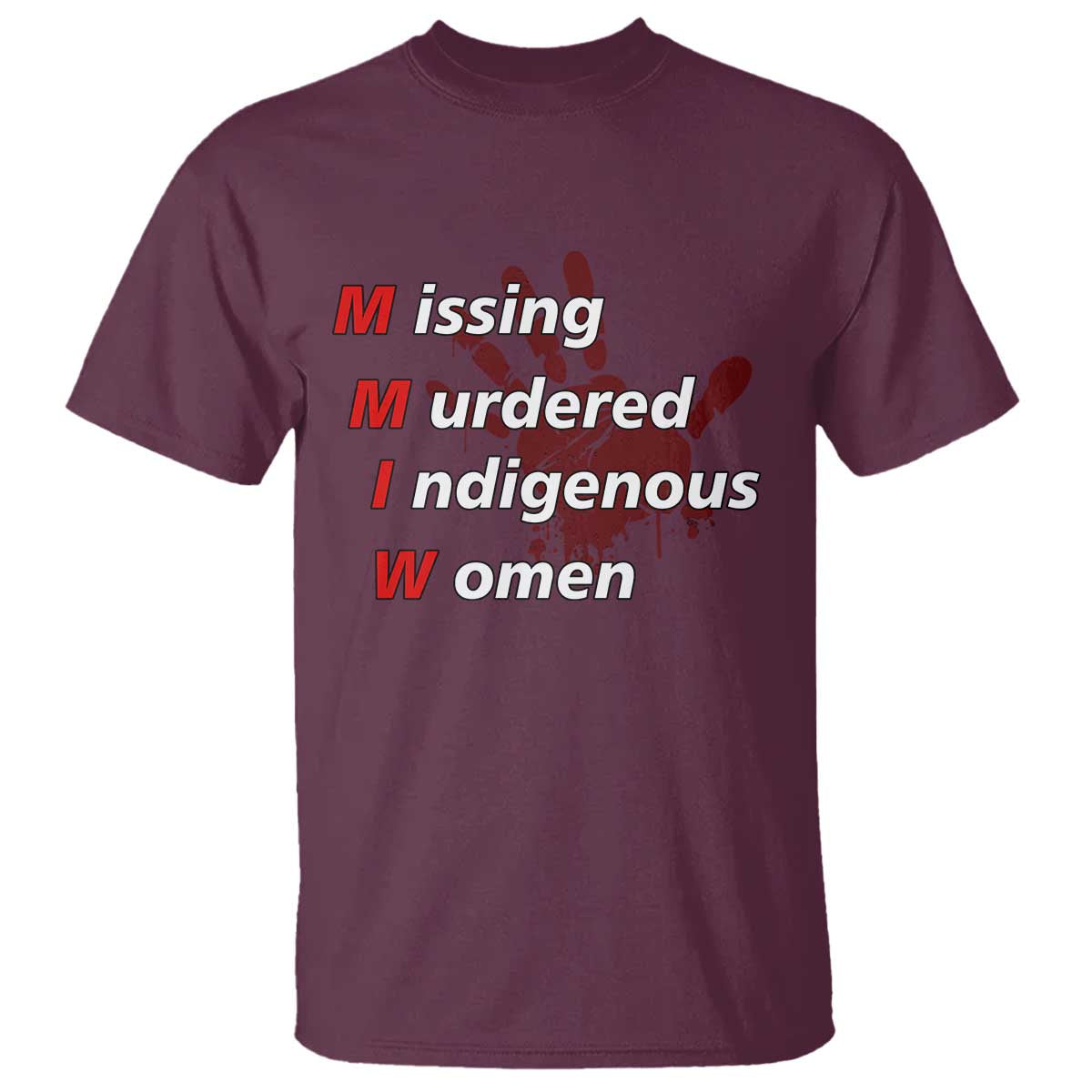 MMIW T Shirt Missing Murdered Indigenous Women Red Hand - Wonder Print Shop