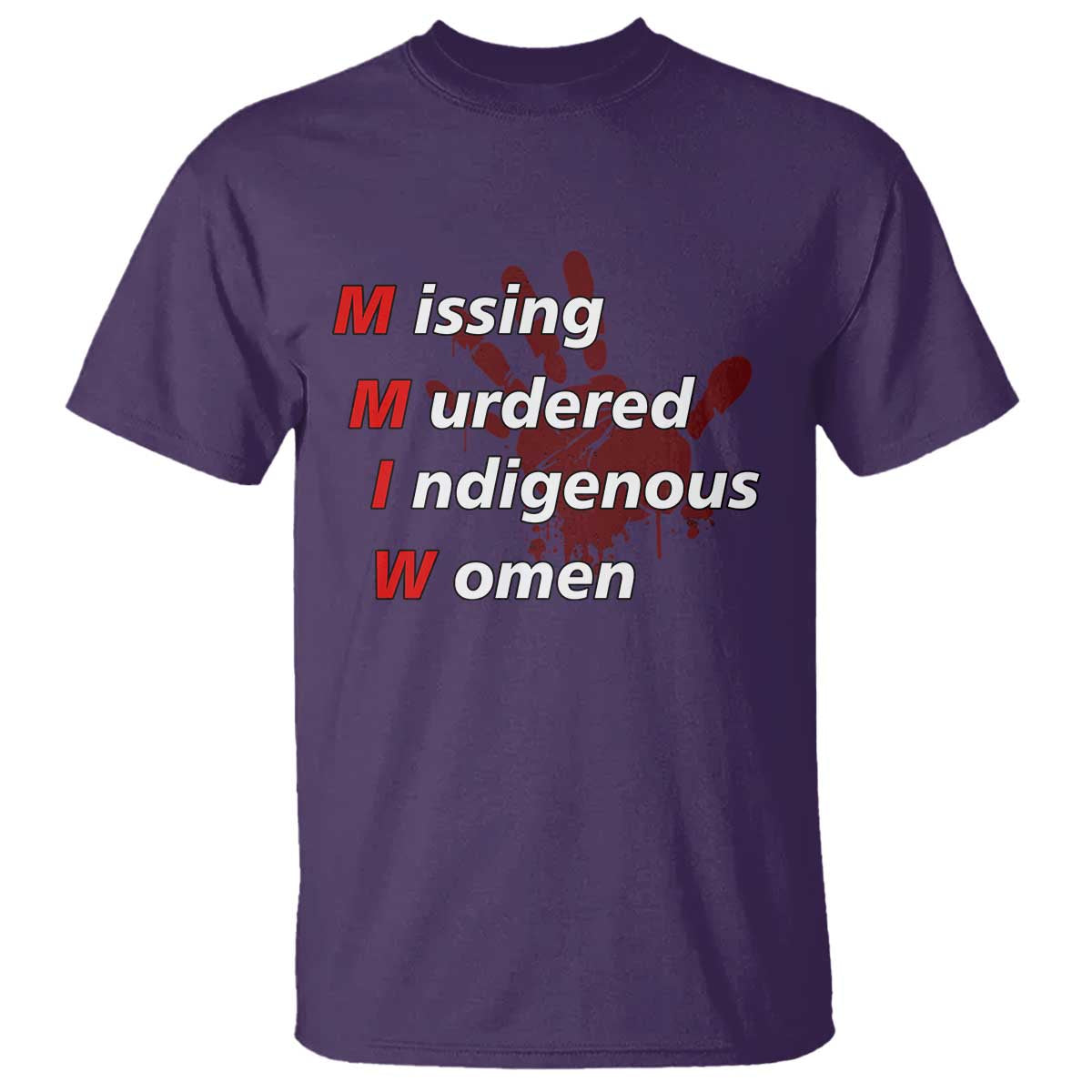 MMIW T Shirt Missing Murdered Indigenous Women Red Hand - Wonder Print Shop