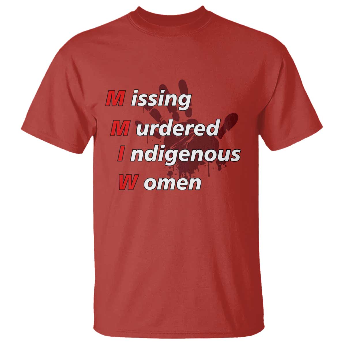 MMIW T Shirt Missing Murdered Indigenous Women Red Hand - Wonder Print Shop