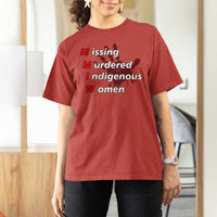 MMIW T Shirt For Women Missing Murdered Indigenous Women Red Hand - Wonder Print Shop