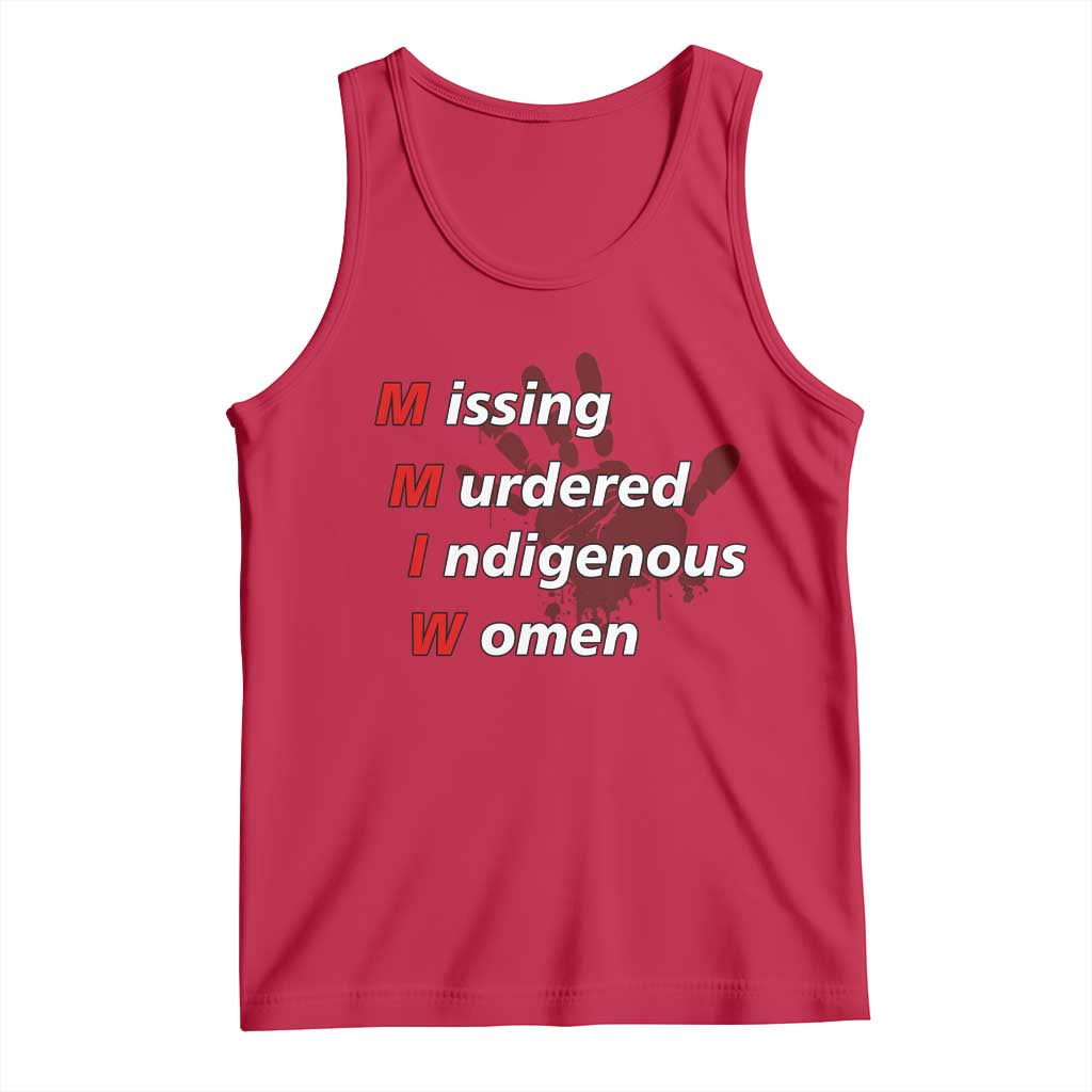 MMIW Tank Top Missing Murdered Indigenous Women Red Hand - Wonder Print Shop