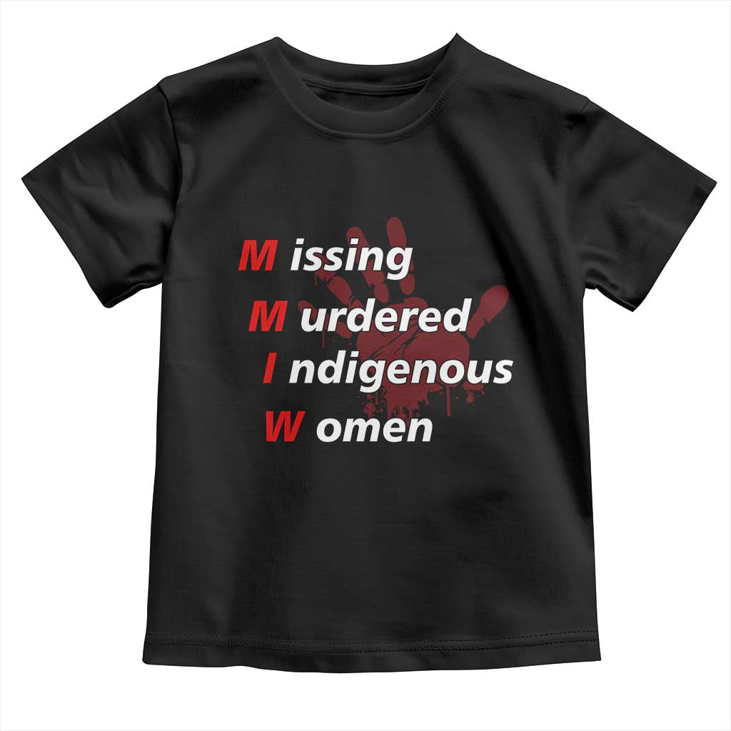 MMIW Toddler T Shirt Missing Murdered Indigenous Women Red Hand - Wonder Print Shop