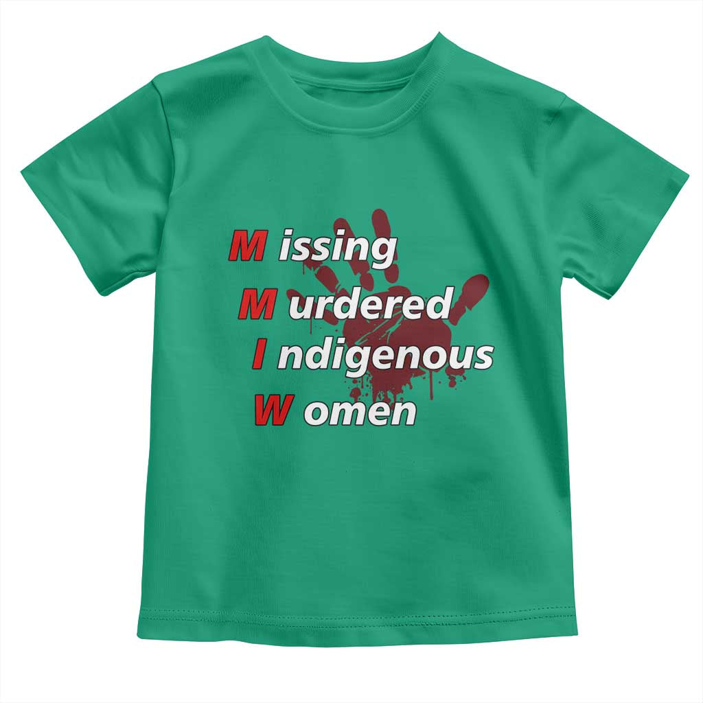 MMIW Toddler T Shirt Missing Murdered Indigenous Women Red Hand - Wonder Print Shop