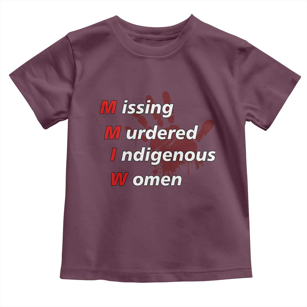 MMIW Toddler T Shirt Missing Murdered Indigenous Women Red Hand - Wonder Print Shop