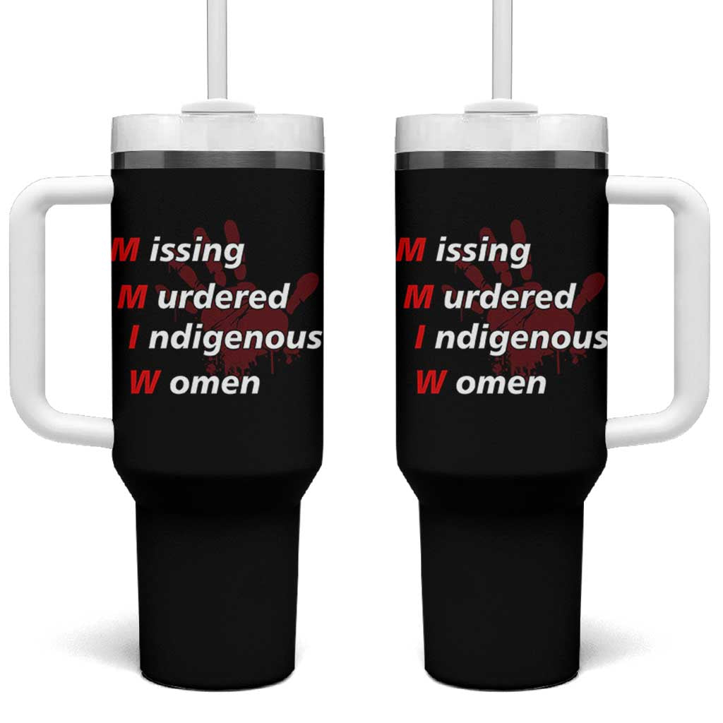 MMIW Tumbler With Handle Missing Murdered Indigenous Women Red Hand - Wonder Print Shop
