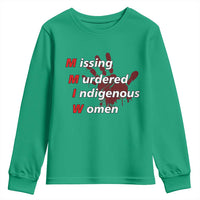 MMIW Youth Sweatshirt Missing Murdered Indigenous Women Red Hand - Wonder Print Shop