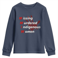 MMIW Youth Sweatshirt Missing Murdered Indigenous Women Red Hand - Wonder Print Shop