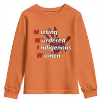 MMIW Youth Sweatshirt Missing Murdered Indigenous Women Red Hand - Wonder Print Shop