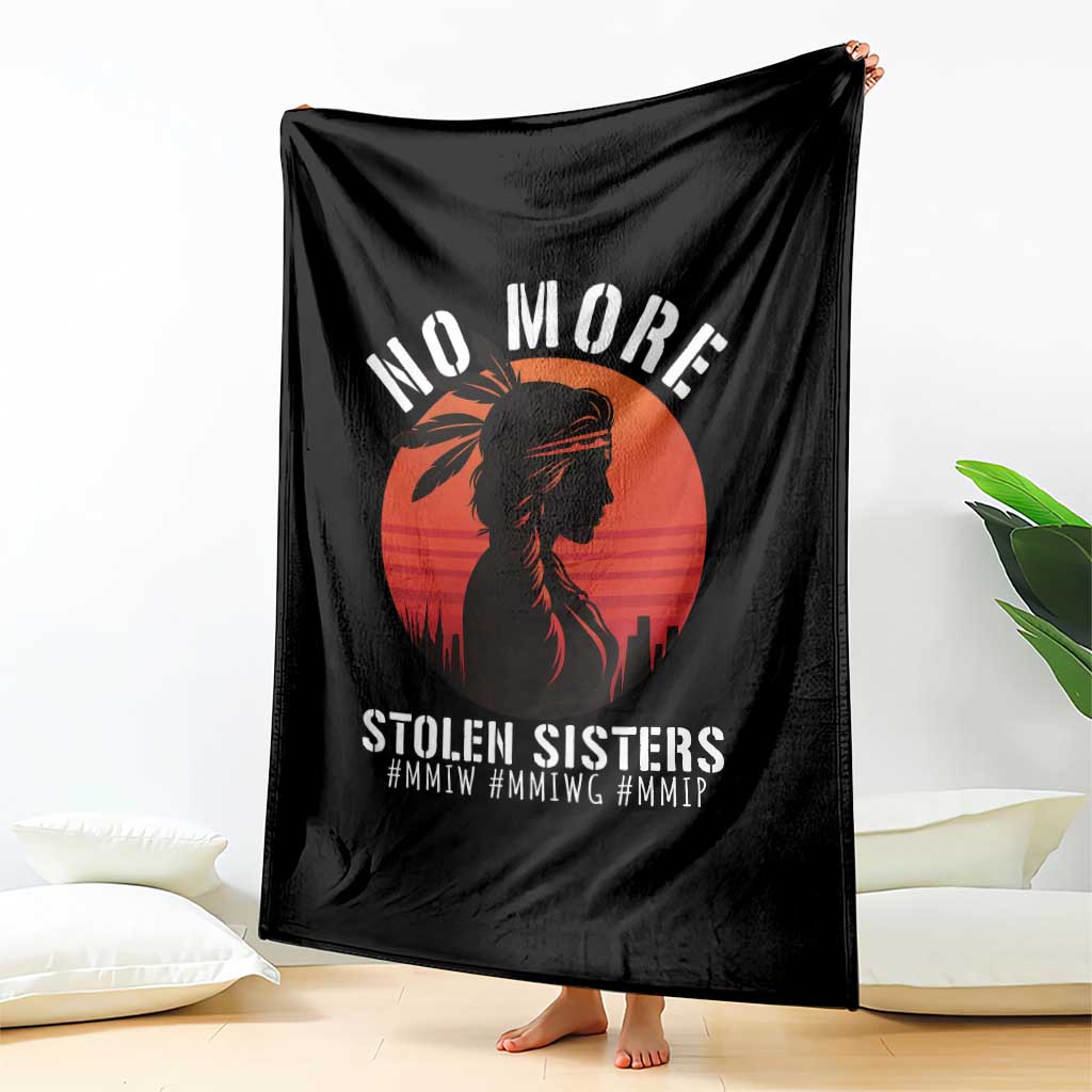 MMIW No More Stolen Sisters Throw Blanket American Native Indigenous Woman - Wonder Print Shop