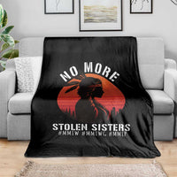 MMIW No More Stolen Sisters Throw Blanket American Native Indigenous Woman - Wonder Print Shop