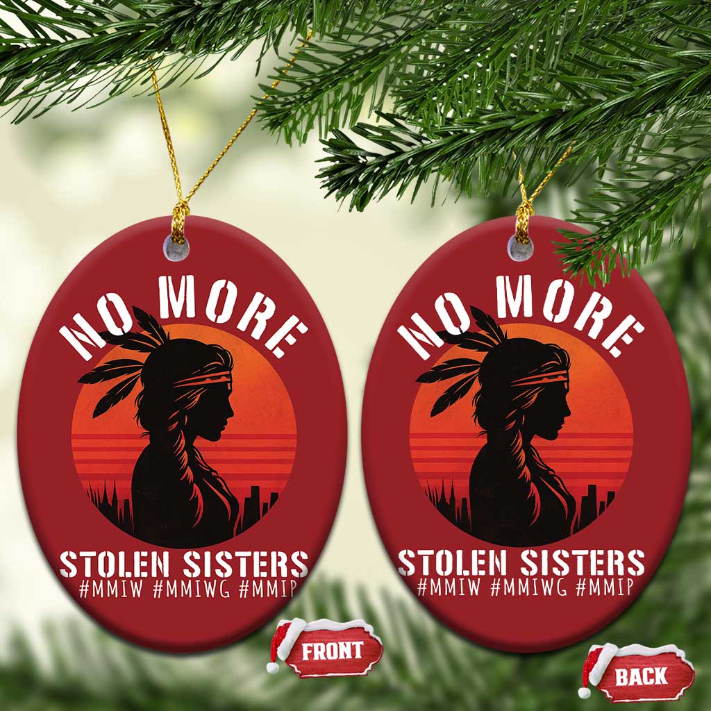 MMIW No More Stolen Sisters Christmas Ornament American Native Indigenous Woman - Wonder Print Shop