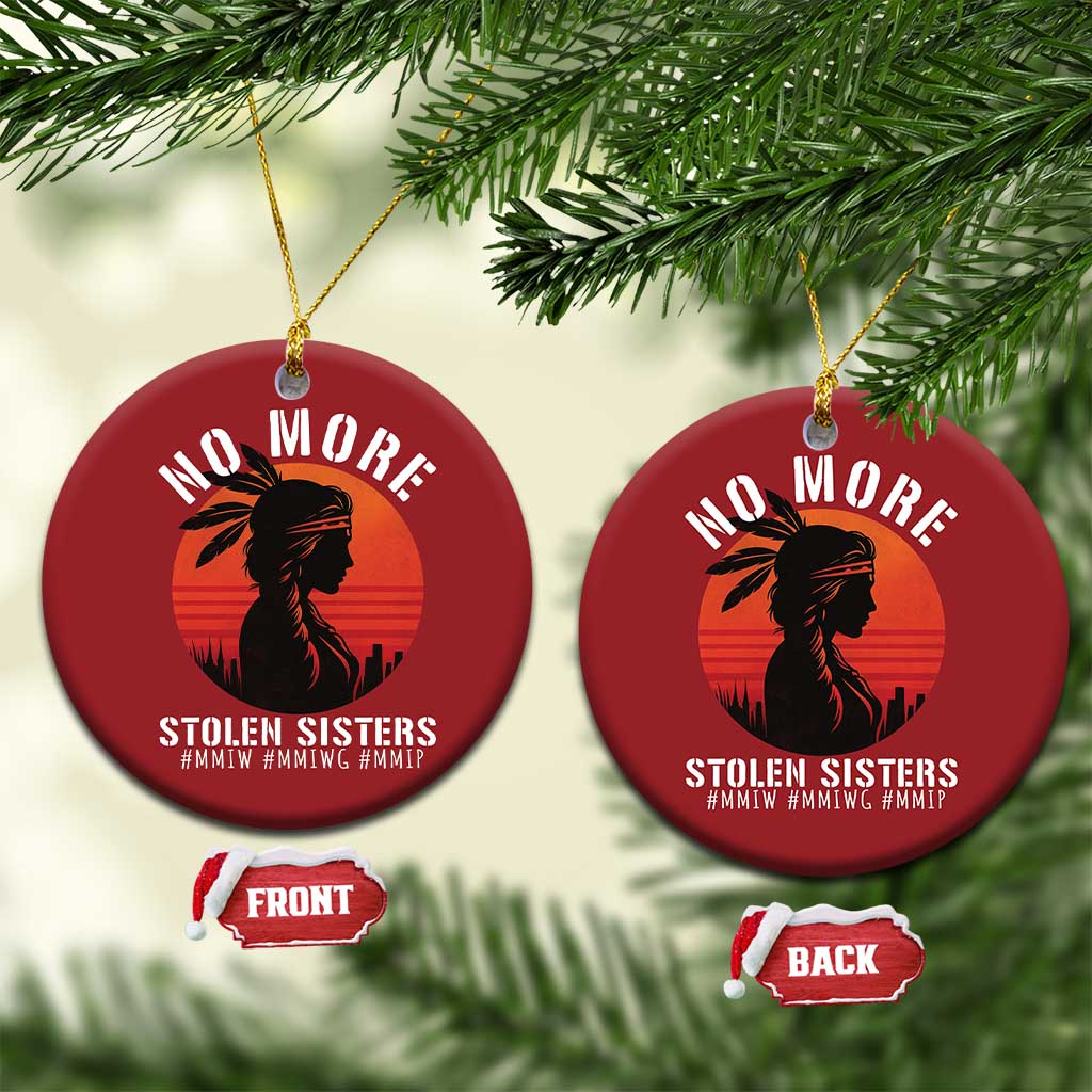 MMIW No More Stolen Sisters Christmas Ornament American Native Indigenous Woman - Wonder Print Shop