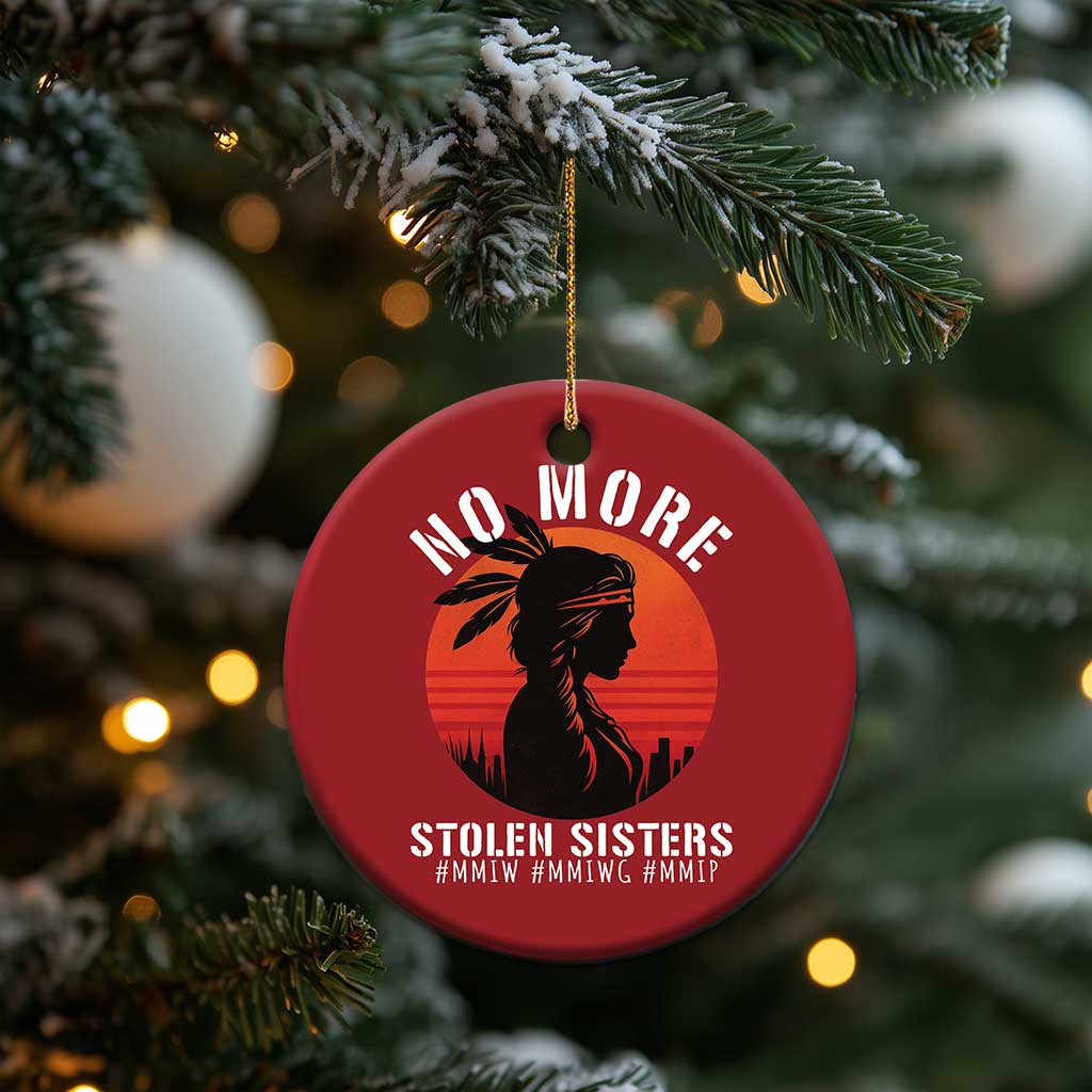 MMIW No More Stolen Sisters Christmas Ornament American Native Indigenous Woman - Wonder Print Shop