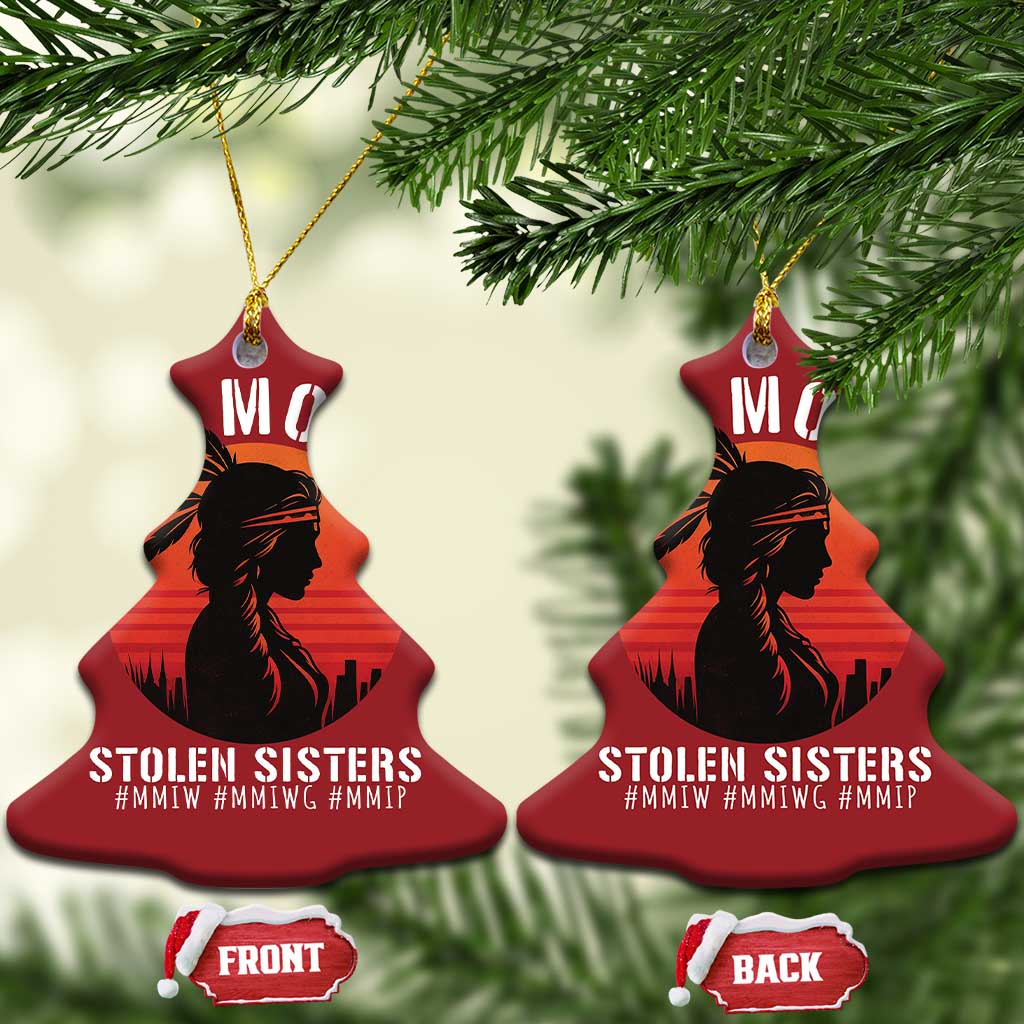 MMIW No More Stolen Sisters Christmas Ornament American Native Indigenous Woman - Wonder Print Shop