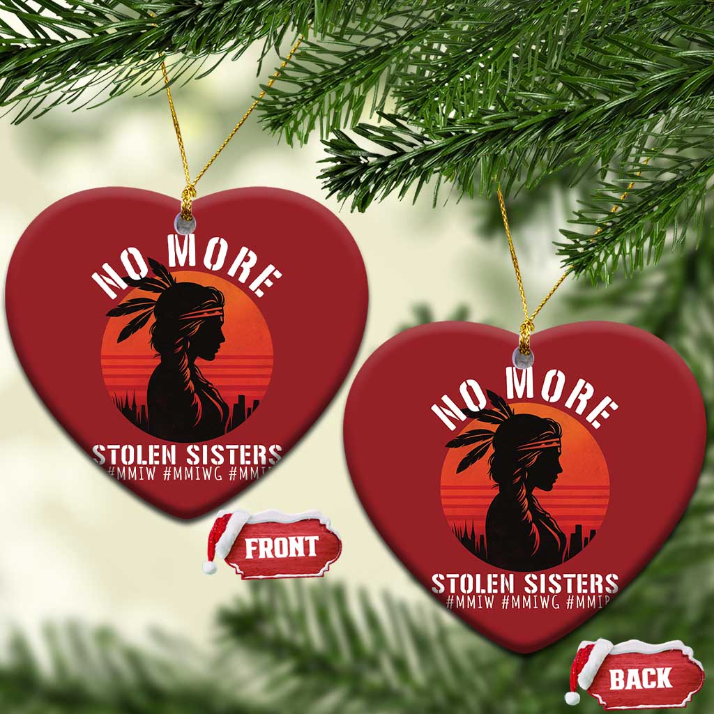 MMIW No More Stolen Sisters Christmas Ornament American Native Indigenous Woman - Wonder Print Shop