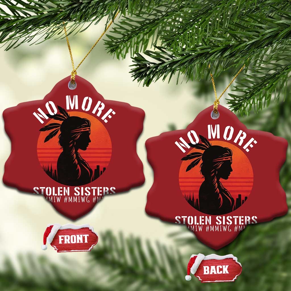 MMIW No More Stolen Sisters Christmas Ornament American Native Indigenous Woman - Wonder Print Shop