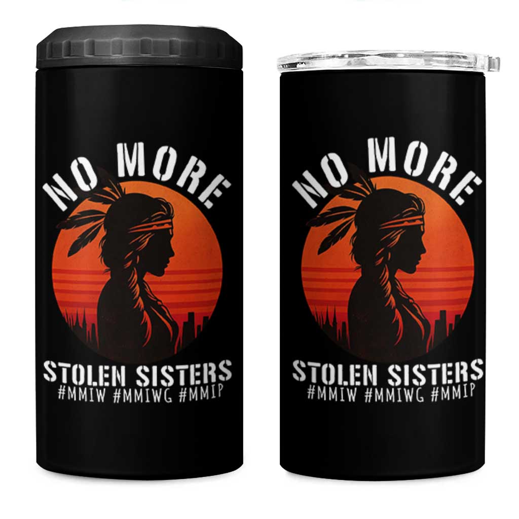 MMIW No More Stolen Sisters 4 in 1 Can Cooler Tumbler American Native Indigenous Woman - Wonder Print Shop