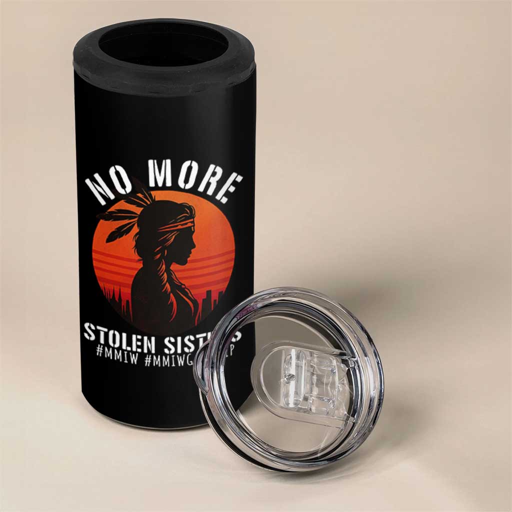 MMIW No More Stolen Sisters 4 in 1 Can Cooler Tumbler American Native Indigenous Woman - Wonder Print Shop