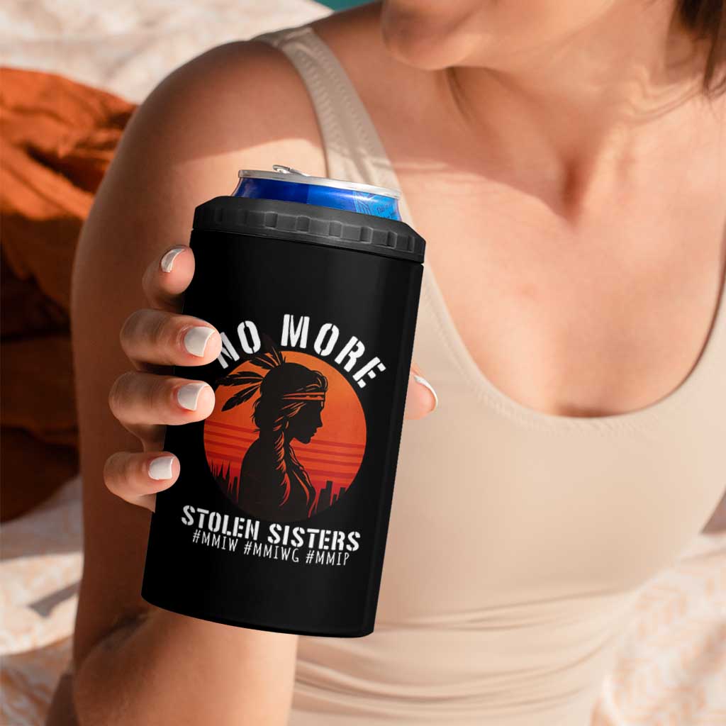 MMIW No More Stolen Sisters 4 in 1 Can Cooler Tumbler American Native Indigenous Woman - Wonder Print Shop