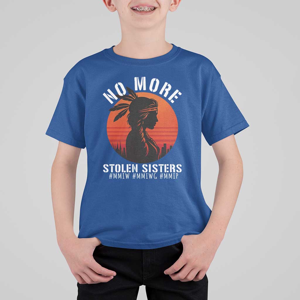 MMIW No More Stolen Sisters T Shirt For Kid American Native Indigenous Woman - Wonder Print Shop