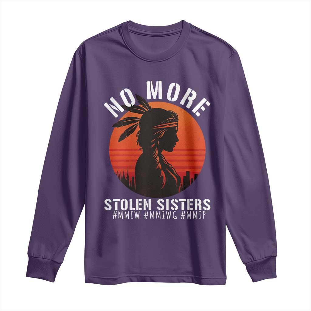 MMIW No More Stolen Sisters Long Sleeve Shirt American Native Indigenous Woman - Wonder Print Shop