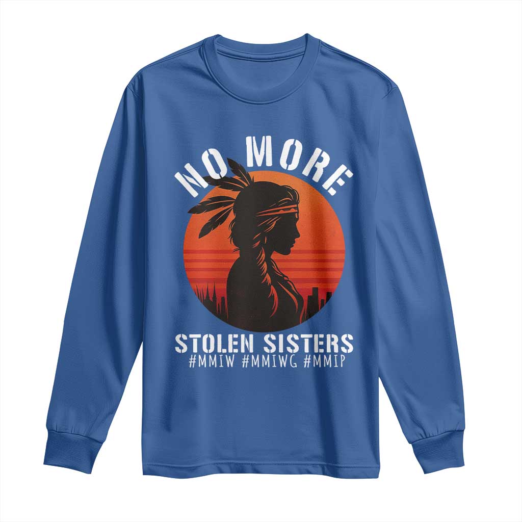 MMIW No More Stolen Sisters Long Sleeve Shirt American Native Indigenous Woman - Wonder Print Shop