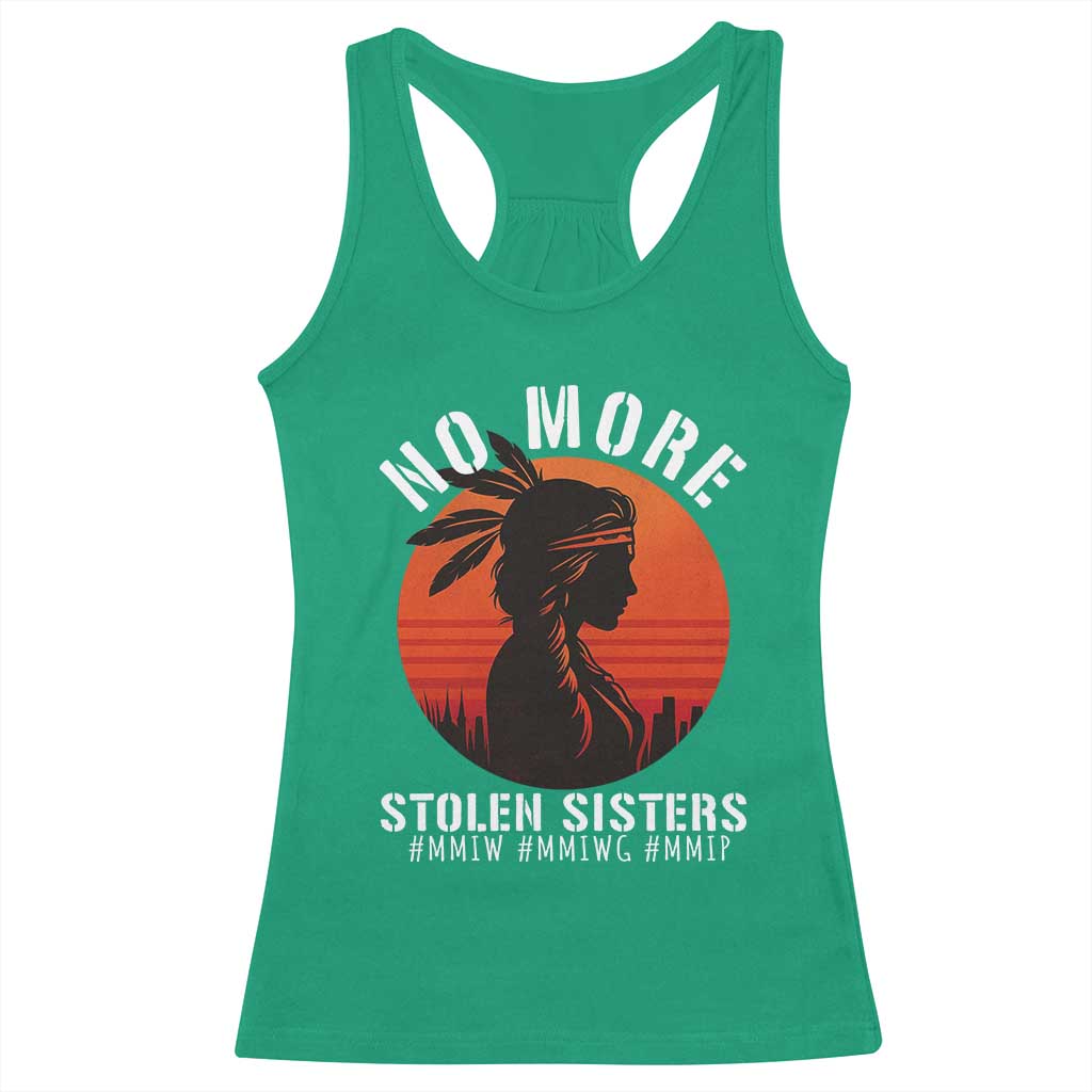 MMIW No More Stolen Sisters Racerback Tank Top American Native Indigenous Woman - Wonder Print Shop
