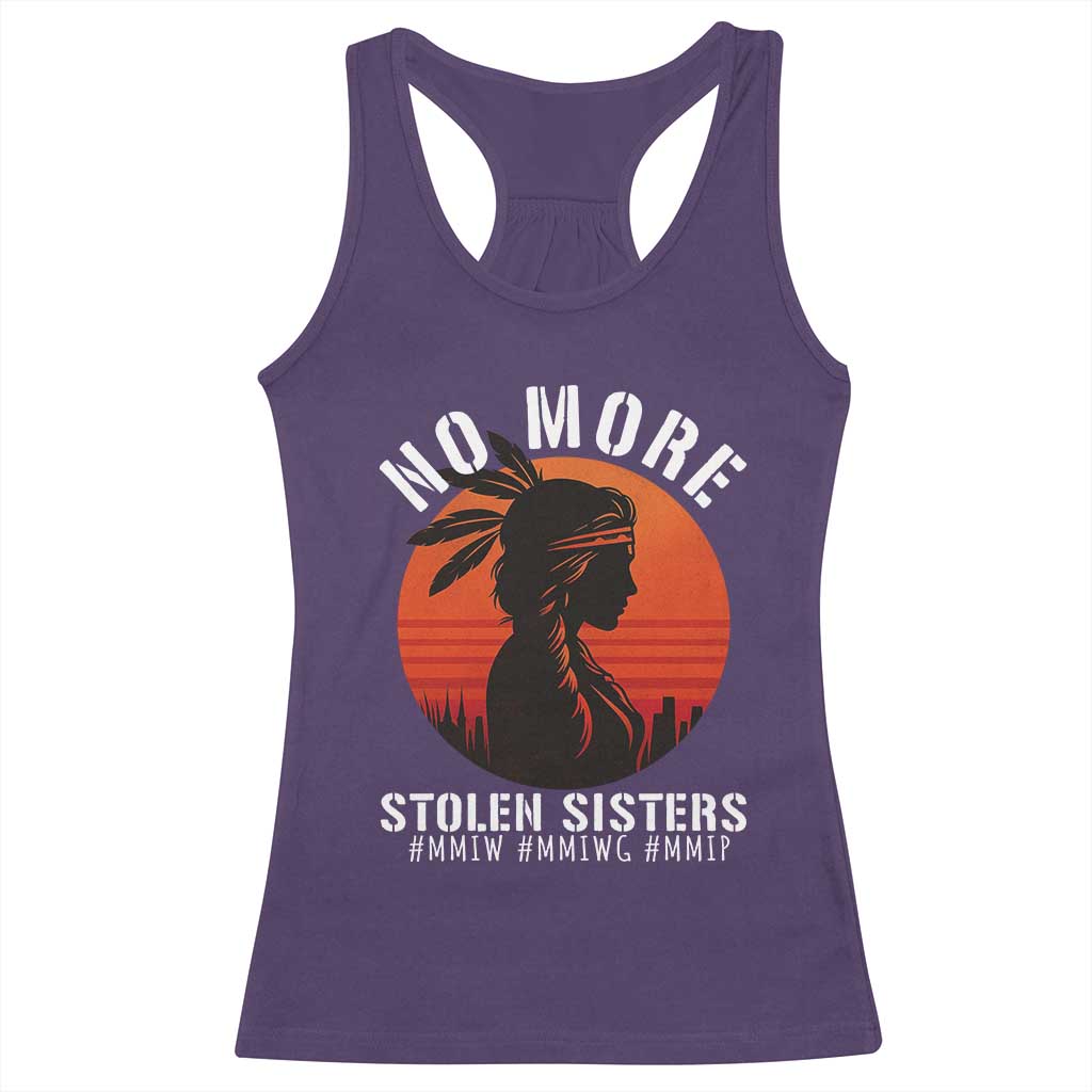 MMIW No More Stolen Sisters Racerback Tank Top American Native Indigenous Woman - Wonder Print Shop